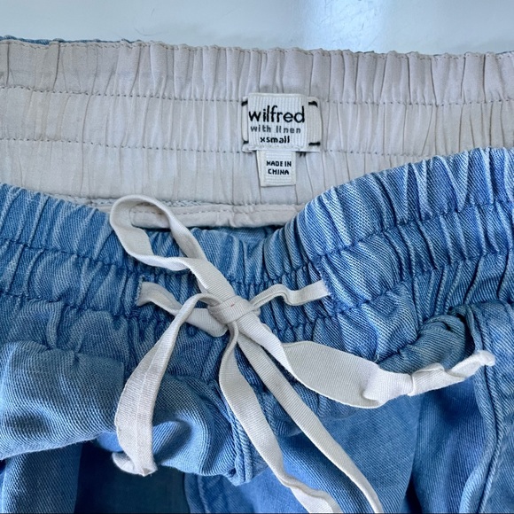 Aritzia Wilfred Chambray Blue Drawstring Skirt - Picture 3 of 6